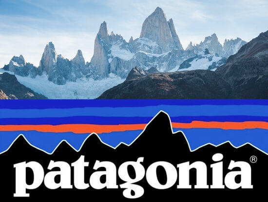 パタゴニアロゴの山の名前と タグの年代による変化 A級放浪計画